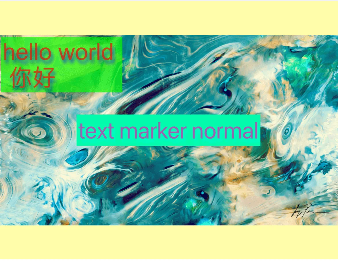 Several independently styled text watermarks