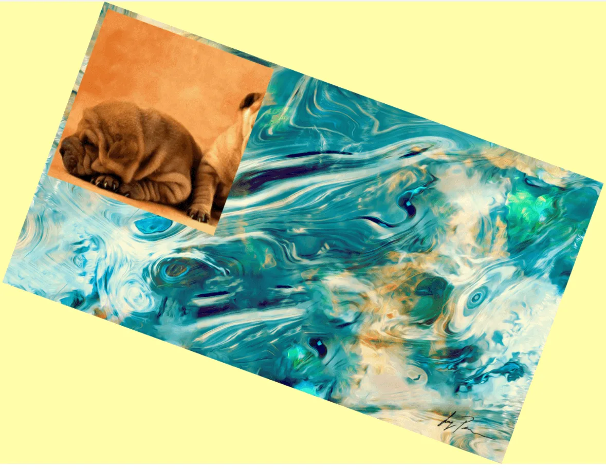 A rotated image watermark over a background